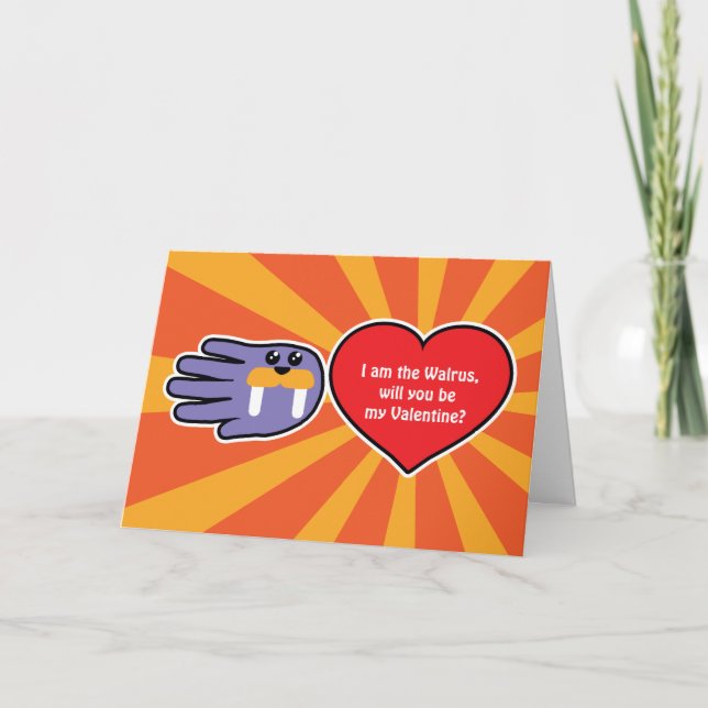 Valentine's Walrus Love card (Front)