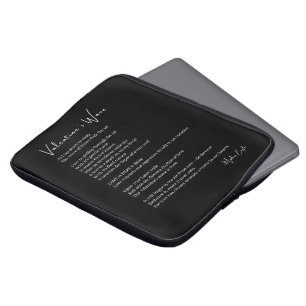 Valentines wave love poem poster wall art decor laptop sleeve