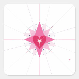 Valentines wedding heart illustration sticker