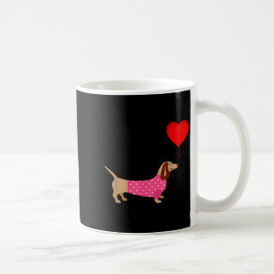 Valentines Weiner Daschund Doxie In Dog Dress  Coffee Mug