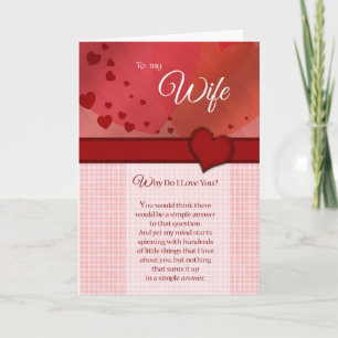 Valentines - Wife, why do I love you? Holiday Card