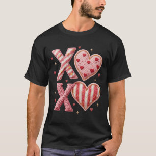 Valentines Xoxo Latch Hook Yarn Crochet Hearts Cup T-Shirt