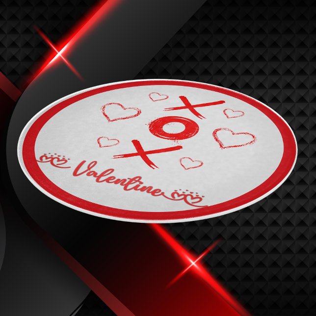 Valentine's XOXO with Hearts in Red | Cutting Board (Creator Uploaded)