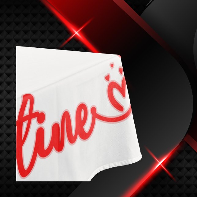 Valentine's XOXO with Hearts in Red | Tablecloth (Creator Uploaded)