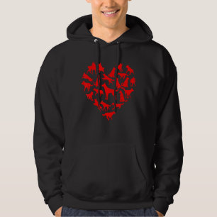 Valentineu2019s Day Dog Costume Funny German Sheph Hoodie