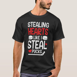 Valentineu2019s Day Hockey Stealing Hearts Like I  T-Shirt