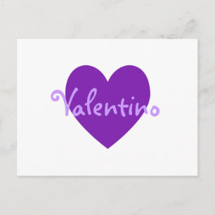 Valentino in Purple Postcard