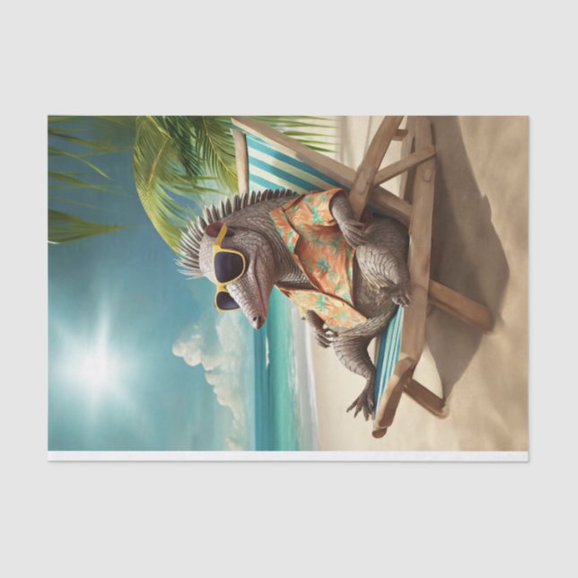 Valentino on Holiday, Armadillo Spring Breaks Tissue Paper (Front)