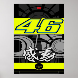 valentino rossi, moto gp legend, the doctor 46, poster