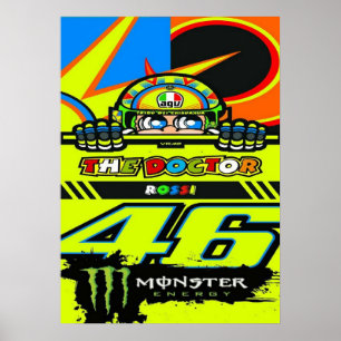 valentino rossi, moto gp legend, the doctor 46, poster
