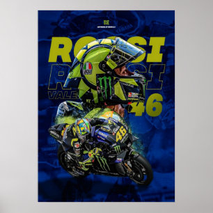 valentino rossi, moto gp legend, the doctor 46, poster