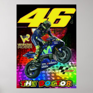 valentino rossi, moto gp legend, the doctor 46, poster