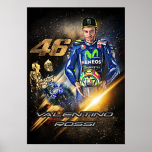 valentino rossi, moto gp legend, the doctor 46, poster
