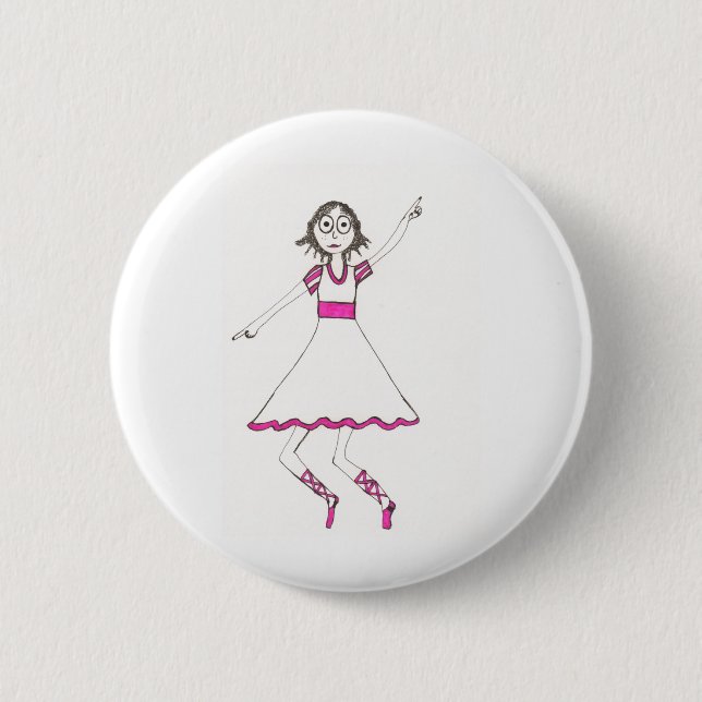 Valerie the Dancer 6 Cm Round Badge (Front)