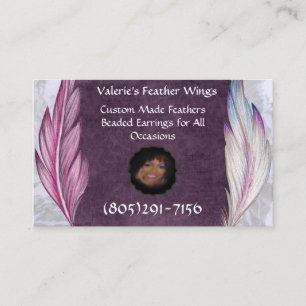 Valerie's Feather Wings Business Card