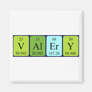 Valery periodic table name magnet