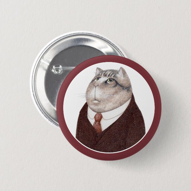 VALET CAT Round Pin Button (Front & Back)
