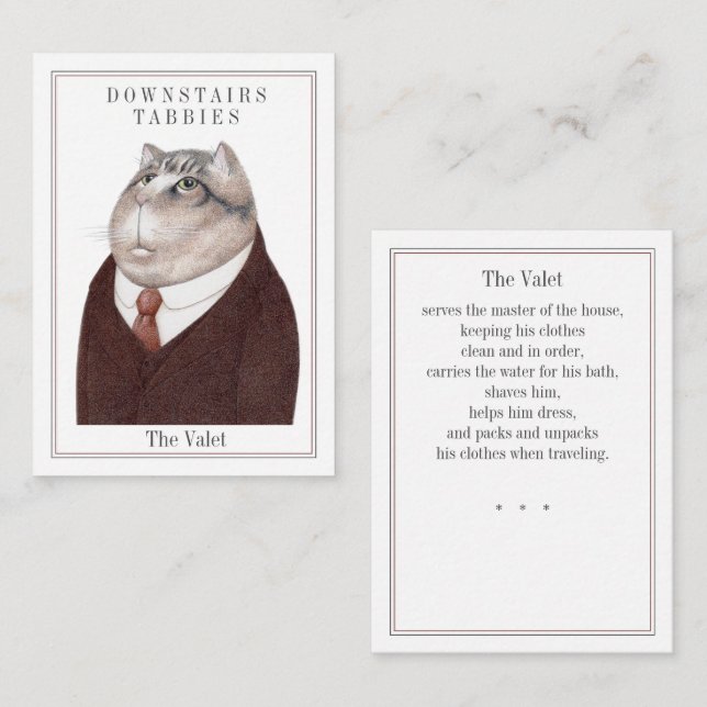 VALET CAT Trading Card (Front/Back)
