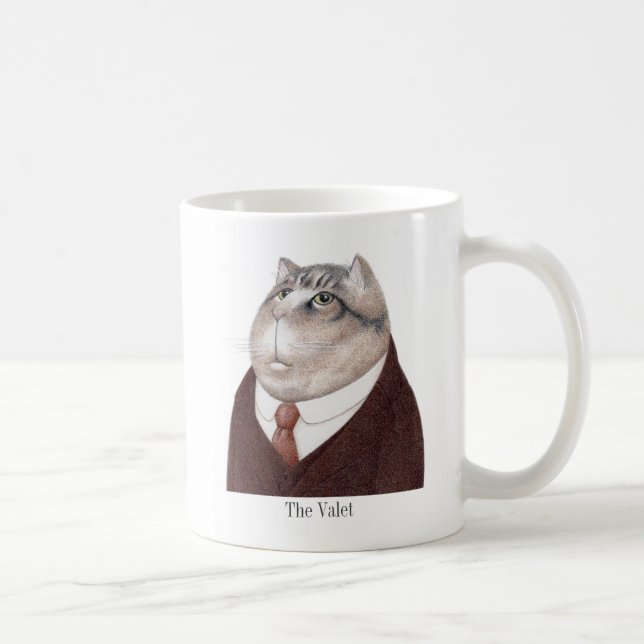 VALET CAT White Mug + Text (Right)