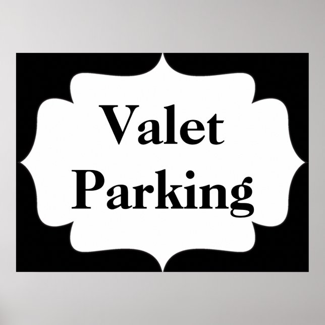 Valet Parking Poster (Front)