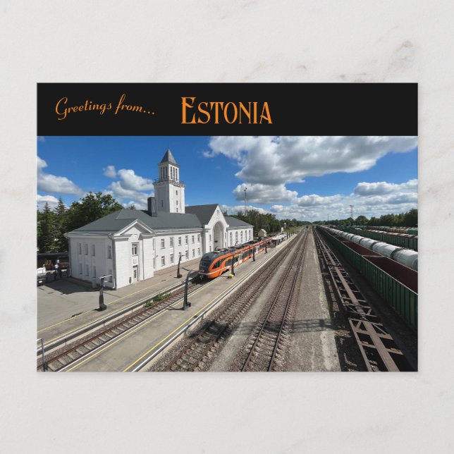 Valga Station Estonia Postcard (Front)