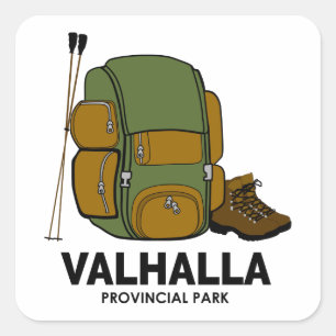 Valhalla Provincial Park Backpack Square Sticker