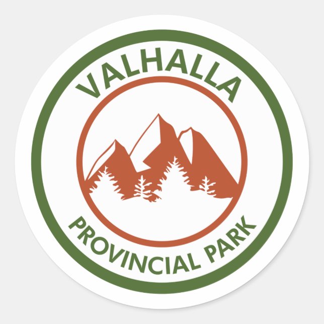 Valhalla Provincial Park Classic Round Sticker (Front)