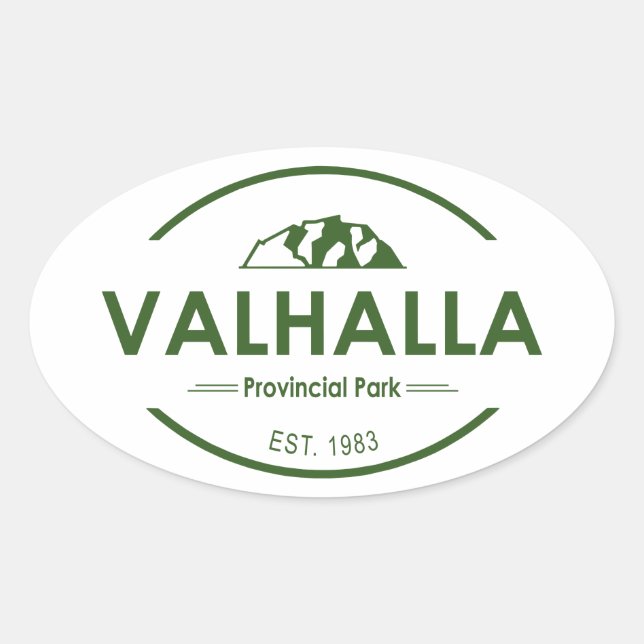 Valhalla Provincial Park Oval Sticker (Front)