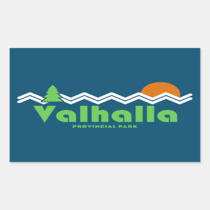 Valhalla Provincial Park Retro Rectangular Sticker