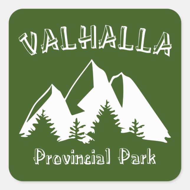 Valhalla Provincial Park Square Sticker (Front)