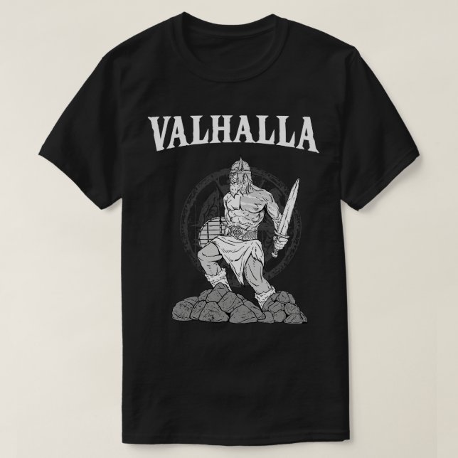 Valhalla Viking Norse T-Shirt (Design Front)