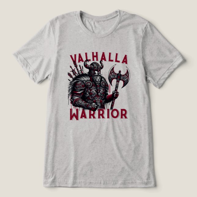 Valhalla Warrior Tri-Blend Shirt (Design Front)
