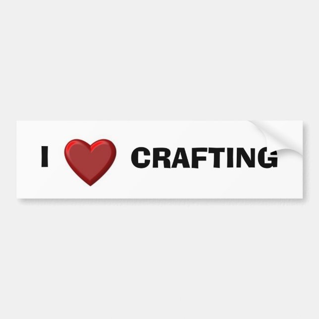 valheart1, I, CRAFTING Bumper Sticker (Front)