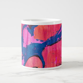 Valiant 1 Red Blue Ebru Style Abstract Drink Cup