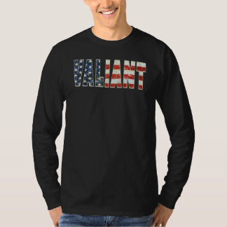 Valiant Patriotic American Flag T-Shirt