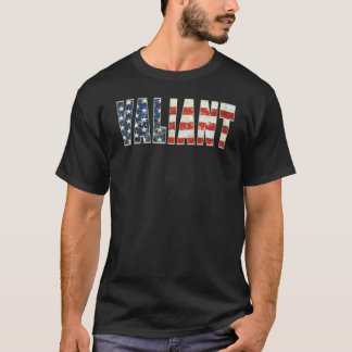 Valiant Patriotic American Flag T-Shirt