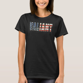Valiant Patriotic American Flag T-Shirt