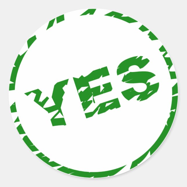 Validation Icon - YES - Sticker (Front)