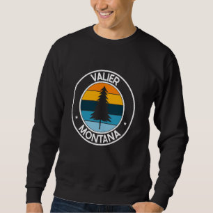 Valier Montana MT USA City Pride Retro Sunset Sweatshirt