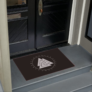 Valknut Circle Runes Doormats
