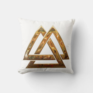 Valknut - gold cushion