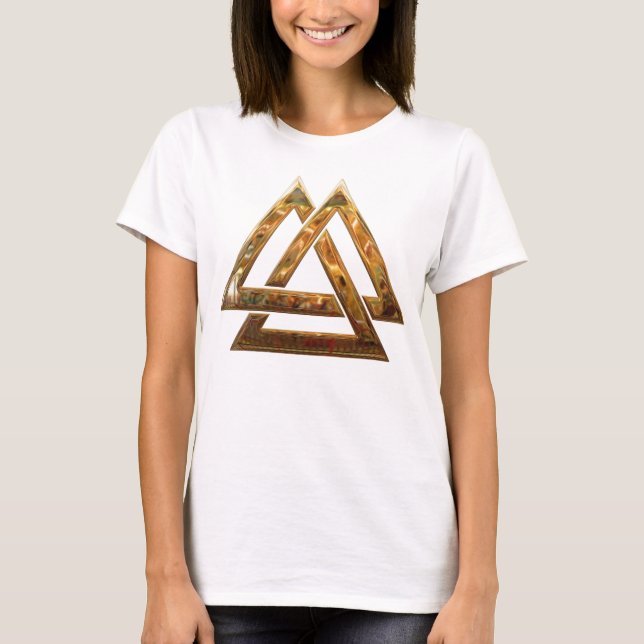Valknut - Gold T-Shirt (Front)