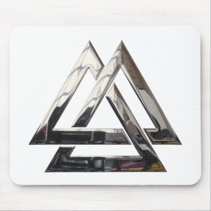 Valknut - Silver Mouse Pad