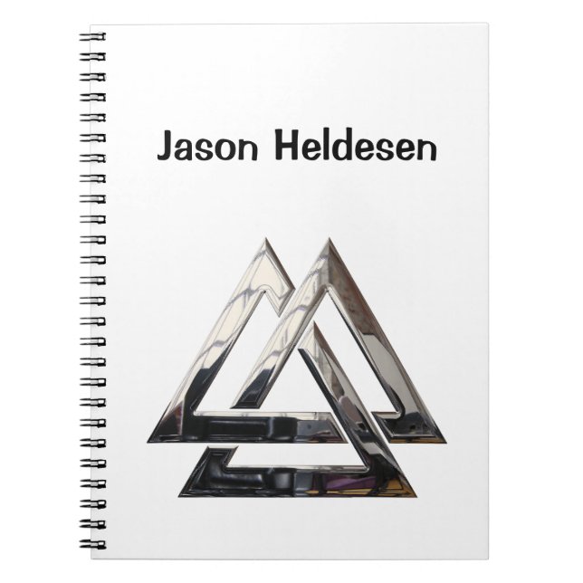 Valknut - silver notebook (Front)