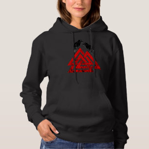 Valknut Symbol Odin Raven Norse Mythology Viking W Hoodie