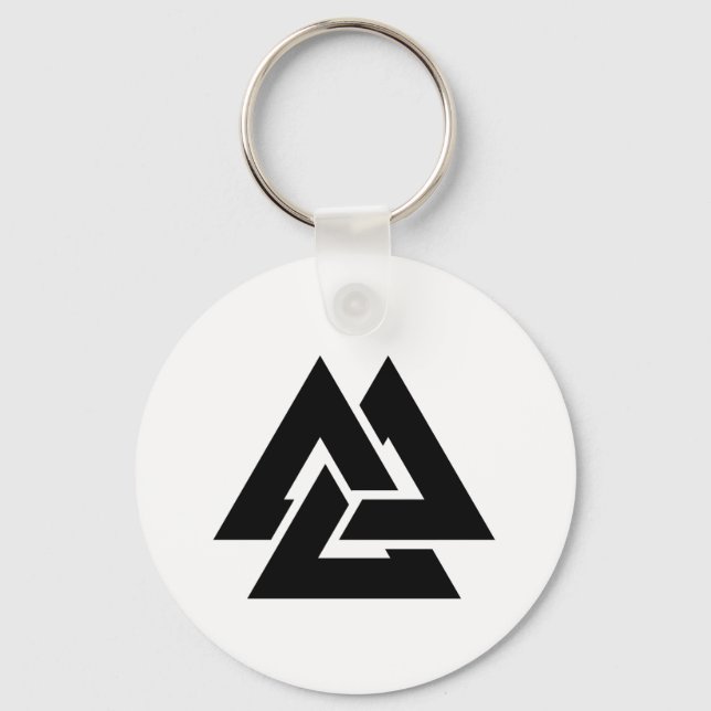 Valknut Symbol triquetra Key Ring (Front)