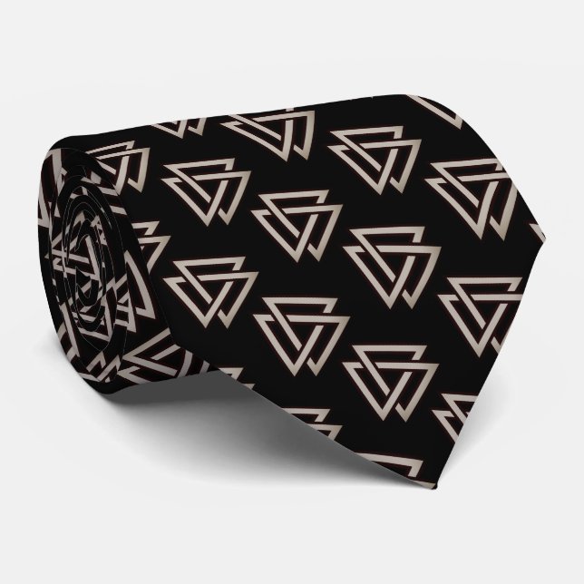 Valknut symbol variant tie (Rolled)