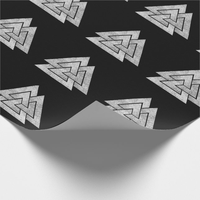 Valknut Viking Design Wrapping Paper (Corner)