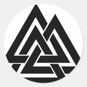 Valknut Viking Norse Nordic Protection Symbol Odin Classic Round Sticker