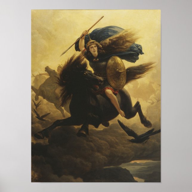 Valkyrie, 1865 (oil on canvas) poster (Front)